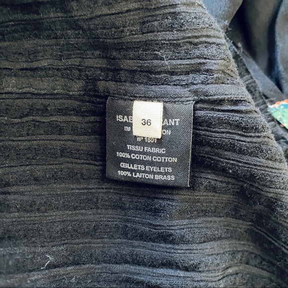 NEW Isabel Marant Etoile 100% cotton black top - Picture 7 of 9